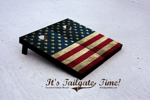 American Flag Stars and Stripes. Custom Cornhole Boards
