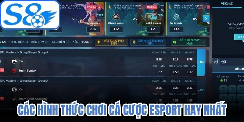 Các hình thức chơi cá cược eSport hay nhất