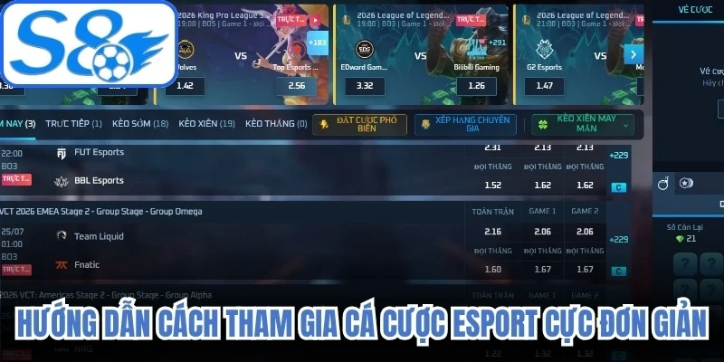 Hướng dẫn cách tham gia cá cược eSport cực đơn giản
