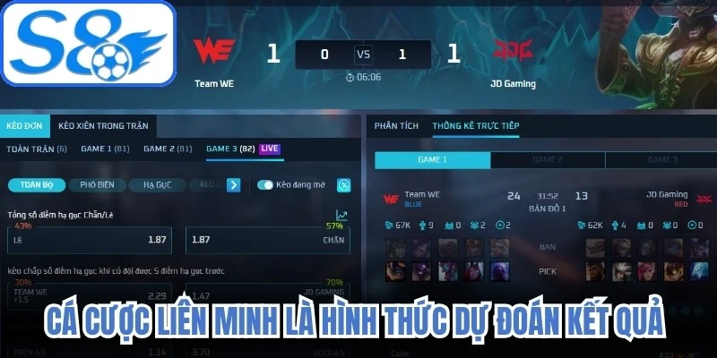 Cá cược liên minh là hình thức dự đoán kết quả của các trận đấu