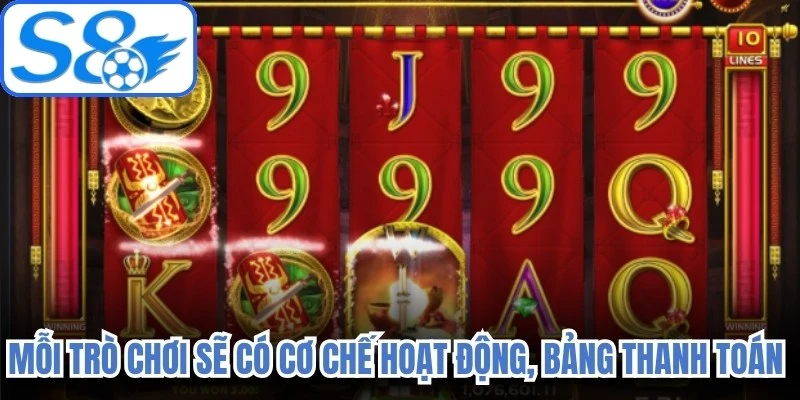 Mỗi trò chơi sẽ có cơ chế hoạt động, bảng thanh toán và tính năng đặc biệt riêng