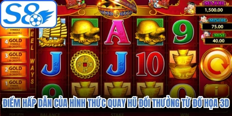 Điểm hấp dẫn của hình thức quay hũ đổi thưởng từ đồ họa 3D