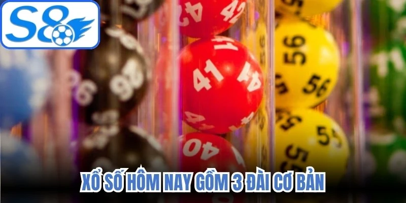 Xổ số hôm nay gồm 3 đài cơ bản
