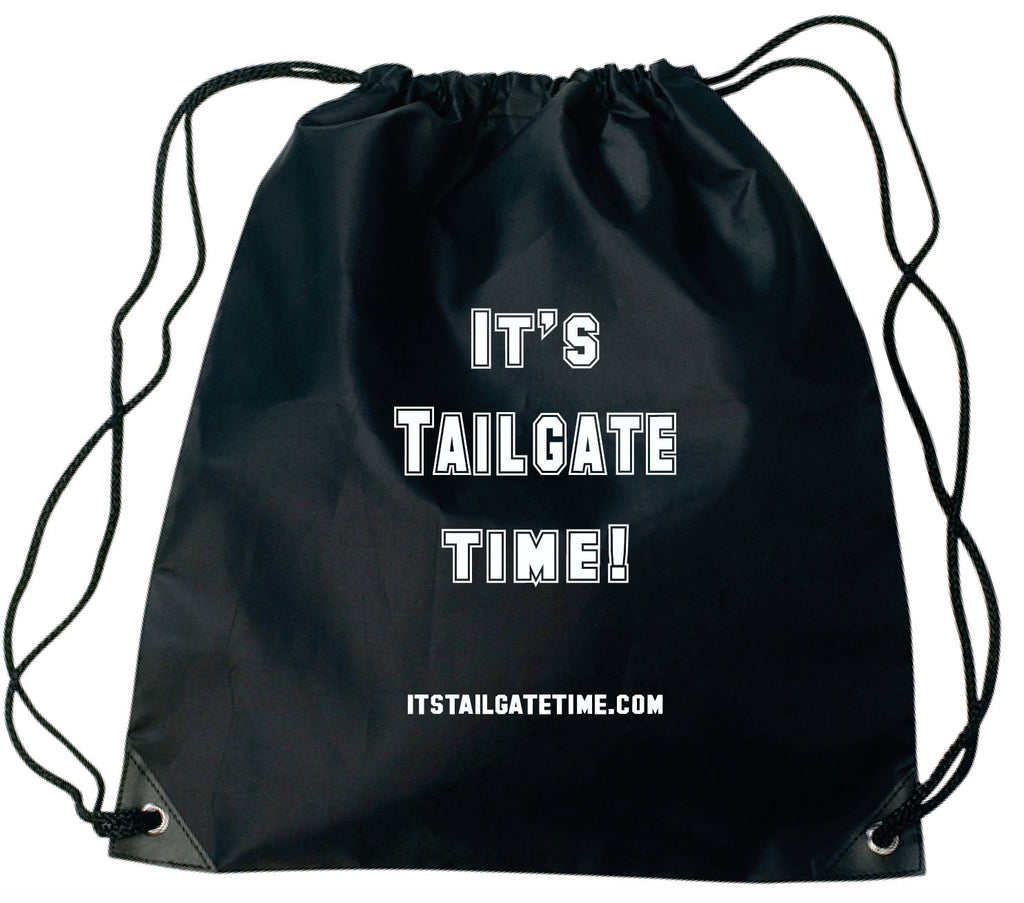 Its Tailgate Time! Drawstring carrying bag.