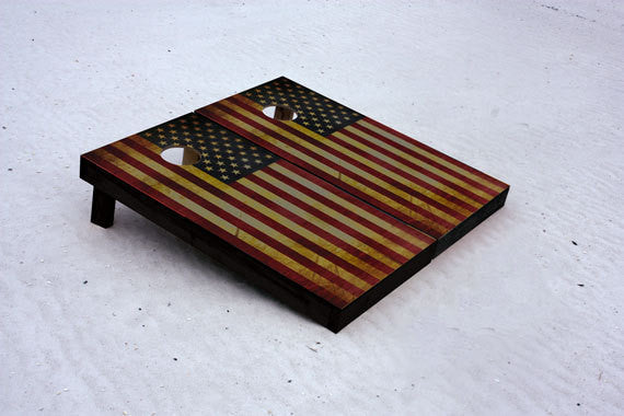American Flag. Custom Cornhole Boards with 1x4 Frames.